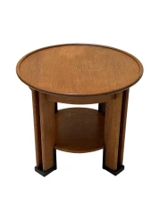 Art Deco Coffee Table by Jan Brunott, Solid Oak, Dutch Design, 1920s
